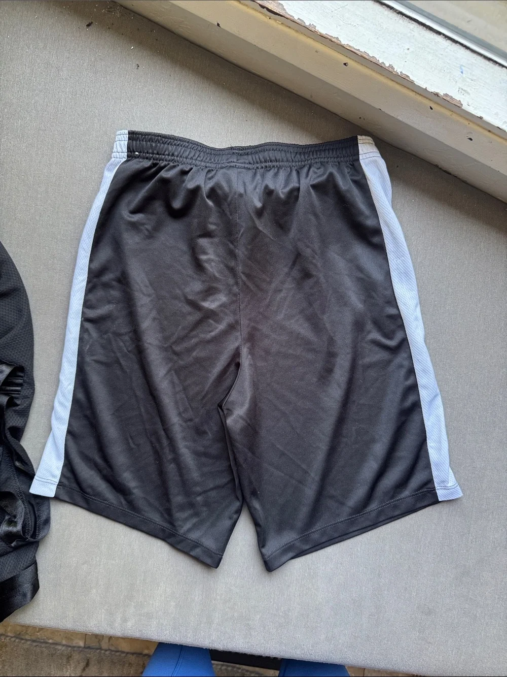Nike Black Athletic Shorts with White Side Trim